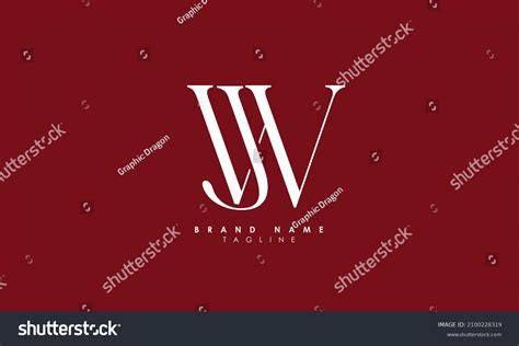 Alphabet Letters Initials Monogram Logo Jw Stock Vector Royalty Free