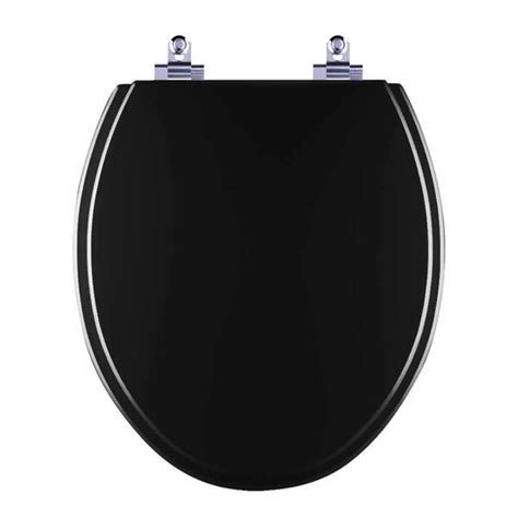 Assento Sanit Rio Laqueado Soft Close Spot Preto Para Vaso Deca Leroy