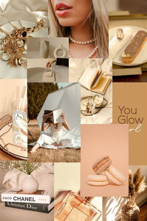 Beige Wall Collage Kit Pinterest Aesthetic Wall Collage Kit Nude Aesthetic Wall Collage Kit