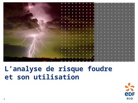 PPT 1 Lanalyse de risque foudre et son utilisation 2 Déroulement de