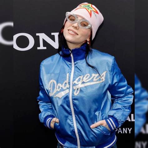 Shop Los Angeles Billie Eilish Dodgers Blue Varsity Jacket