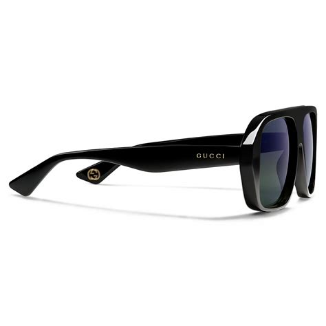 Gucci Navigator Sunglasses Black Gucci Eyewear Avvenice