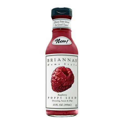 Briannas Home Style Raspberry Poppy Seed Salad Dressing 12 Fl Oz