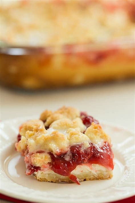 Cream Cheese Cherry Pie Crumb Bars Brown Eyed Baker