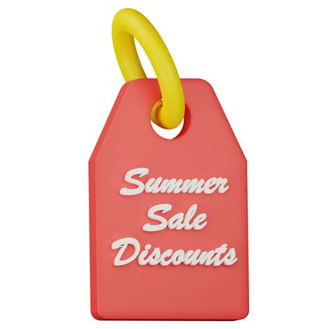 Free 3d summer sale discount tag icon 14634982 PNG with Transparent