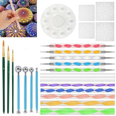 KIT PEINTURE Mandala Dotting Tools Kit De 25 Outils Mandala De