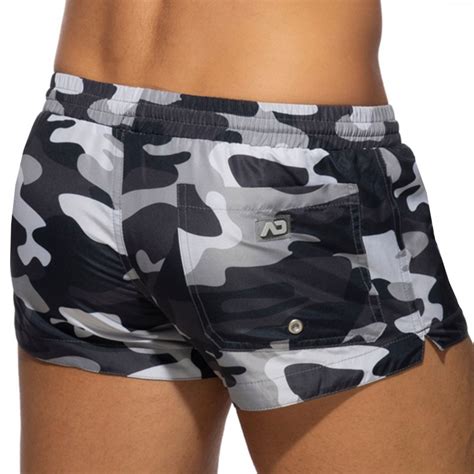 Addicted Short De Bain Court Camouflage Gris Inderwear