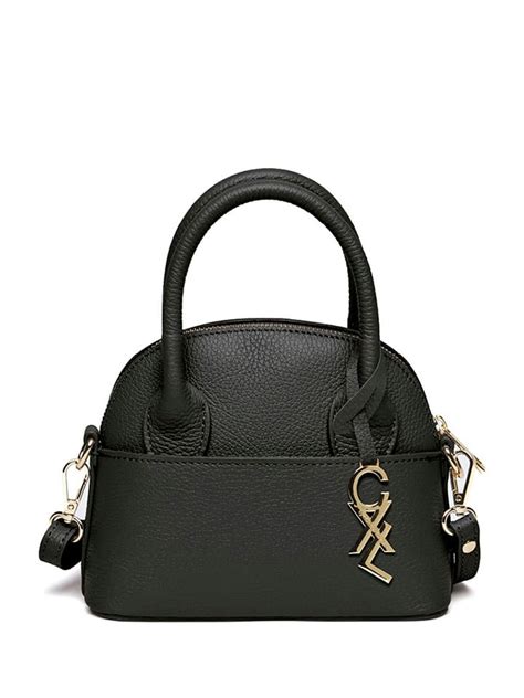 CXL By Christian Lacroix Leren Handtas Bel Air Zwart B 21 X H 16