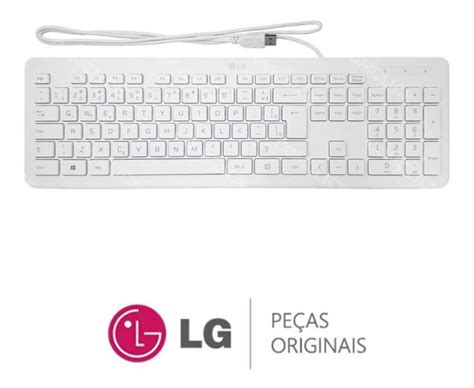 Kit Teclado E Mouse Branco Lg Com Fio Usb Frete Grátis