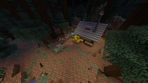 slightly advanced log cabin near village Minecraft Map