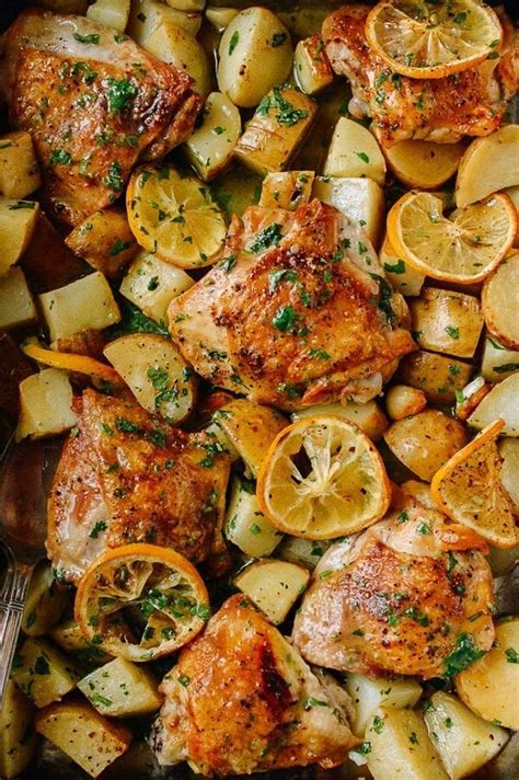 Roasted Lemon Chicken Thighs With Potatoes The Woks Of Life 28556 Hot