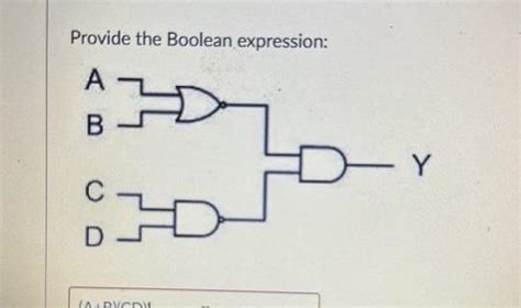 Solved Provide The Boolean Expression