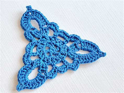 Triangle Crochet Pattern Easy Crochet Openwork Motif Etsy