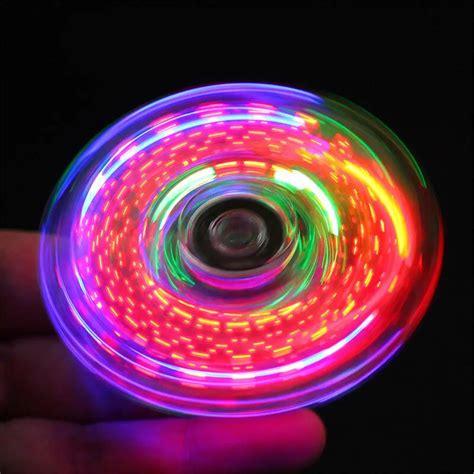 Novelty Multiple Changes LED Fidget Spinner Luminous Hand Top Spinners