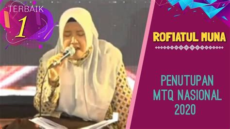 Rofiatul Muna Qori Ah Terbaik MTQ Nasional XXVIII 2020 Sumbar YouTube