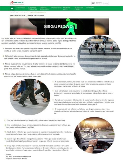 Pemex Difunde Las Reglas B Sicas De Seguridad Vial Para Peatones