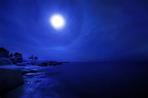 Sfondi Luce Del Sole Paesaggio Mare Notte Riflessione Cielo Blu