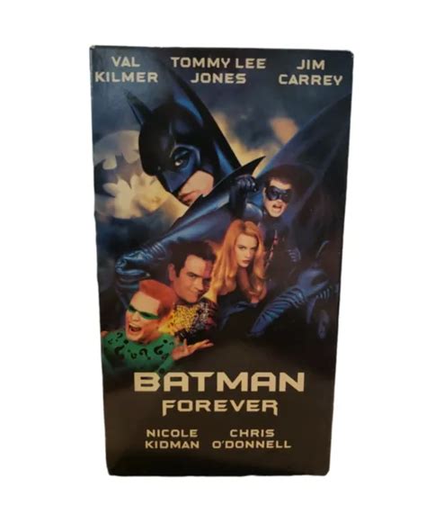 BATMAN FOREVER VHS Tape Jim Carrey Tommy Lee Jones Val Kilmer Nicole