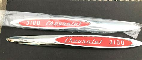 57 1957 Chevy Truck Front Fender Emblems 3100 Jewelry Quality By Trim Parts Ebay