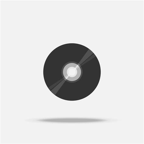 Compact disc CD flat icon with shadow 544302 Vector Art at Vecteezy