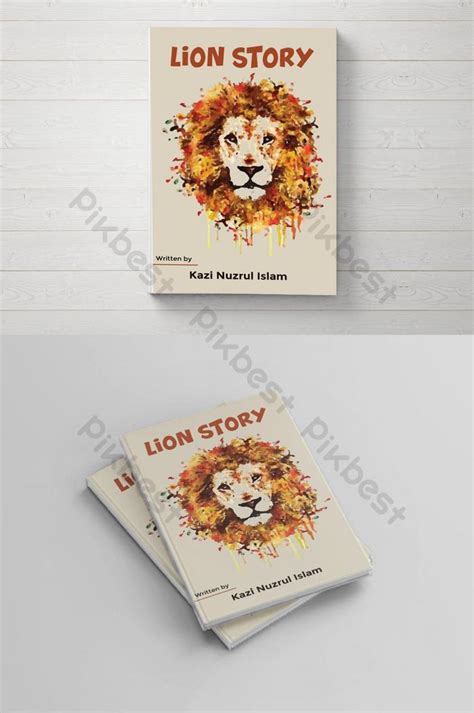 Lion Story Book Cover Design Template Ai | AI Free Download - Pikbest