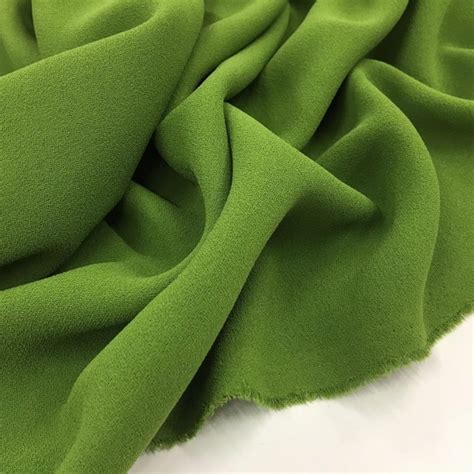 Heavy Triple Crepe Dress Fabric Pea Green St For Fabric