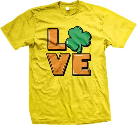 Love Shamrocks Clovers Irish Pride Ireland St Patricks Day Eire Mens T