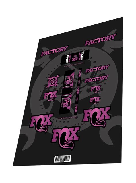 Stickere adezive amortizor FOX Factory DPX2 Performance 2022 Purple Gradient Bikexcs.ro