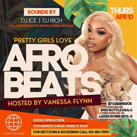 Diy Club Flyer Templateeditable Canva Soca Dancehall Event
