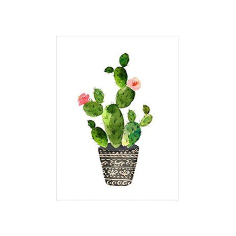 Sunwords Frameless Cactus Hanging Canvas Painting Wall Art Home