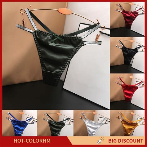 COLORHM Women Silky Thongs Panties Lingerie T Back G String Low Waist