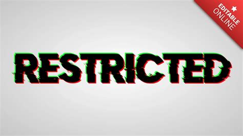 Restricted Efecto Glitch Generador De Efectos De Texto