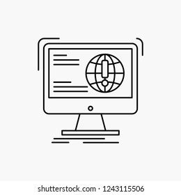 Information Content Development Website Web Line Stock Vector Royalty