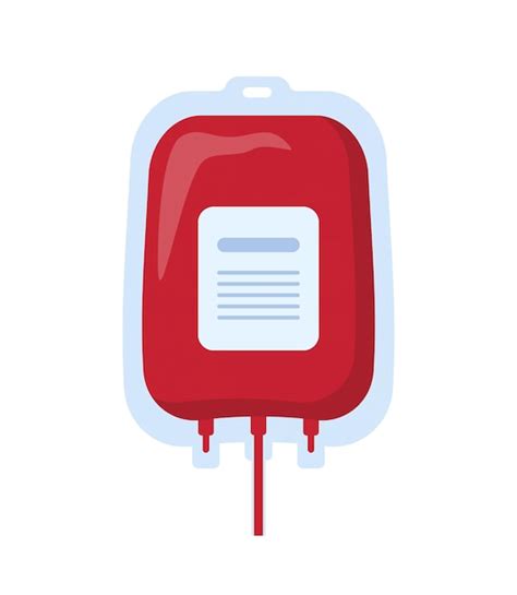 Bolsa de sangre con etiqueta transfusión de sangre donación de sangre