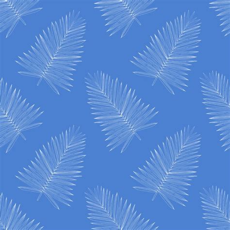 Premium Photo Seamless Pattern With Palm Leaves On Blue