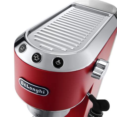 Machine à café Expresso Rouge Dedica avec buse vapeur DELONGHI