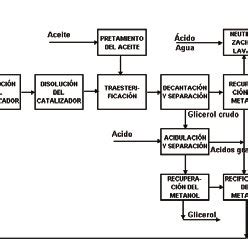 Proceso de producción de biodiesel por transesterifi cación alcalina