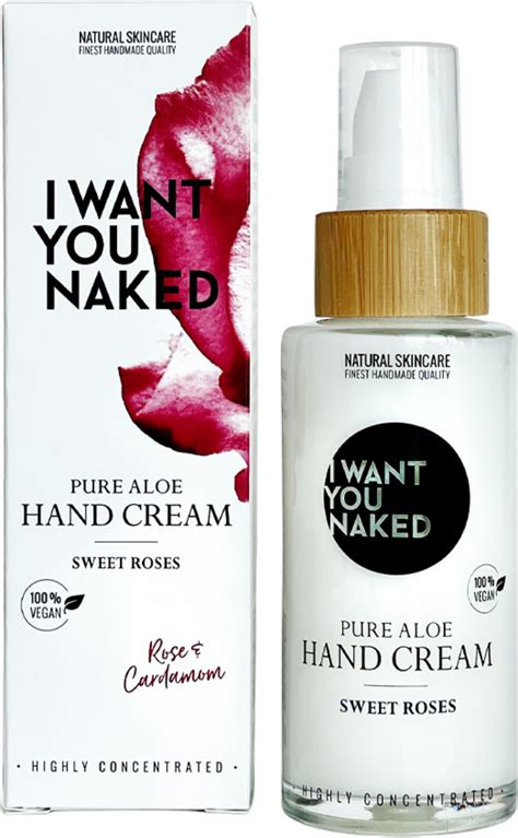 I Want You Naked Sweet Roses Pure Aloe Hand Cream Ml Ecco Verde