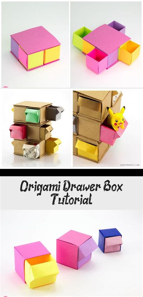 Origami Secret Stepper Box Tutorial Paper Kawaii