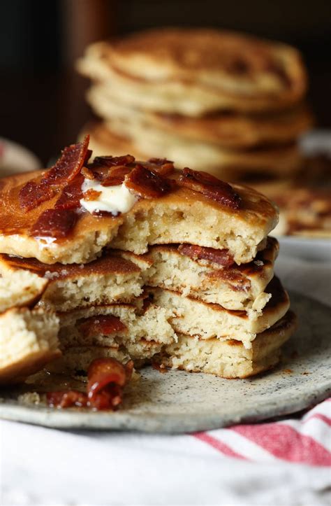 Maple Bacon Pancakes - Cookies and Cups