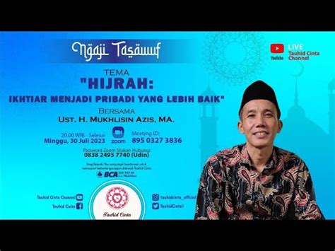 Hijrah Ikhtiar Menjadi Pribadi Yang Lebih Baik Ust Mukhlisin Azis