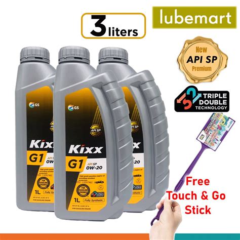 KIXX 0W20 Fully Synthetic Engine Oil API SP 0W 20 3 Liters For PERODUA