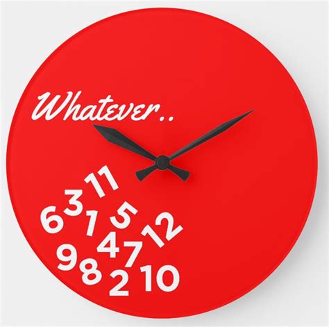 Whatever Acrylic Wall Clock Wall Clock Clock Round