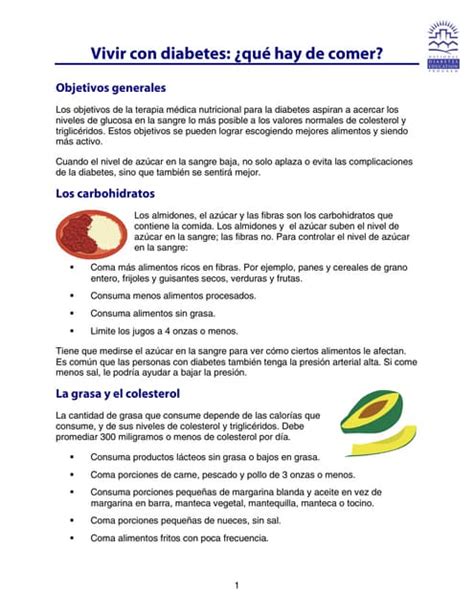 Diabetes Que Comer Pdf