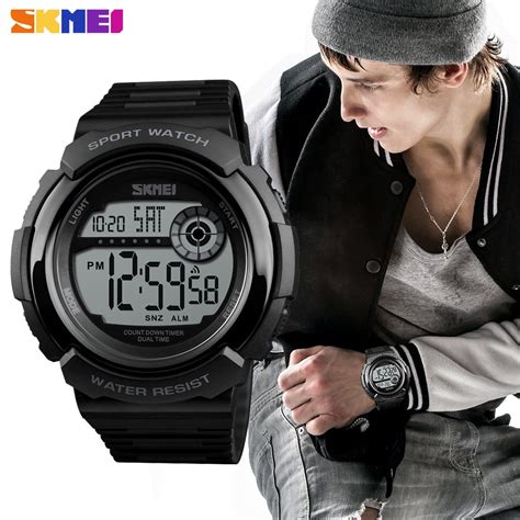 SKMEI reloj deportivo de lujo para hombre cronógrafo electrónico