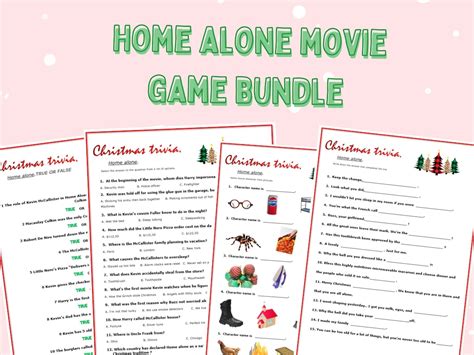 Printable Home Alone Trivia Game Christmas Party Games - Etsy