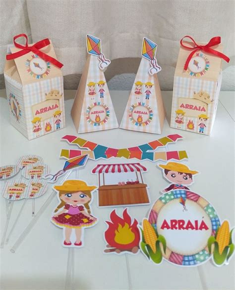 Kit Festa Junina Arraiá Personalizado Aniversário Elo7