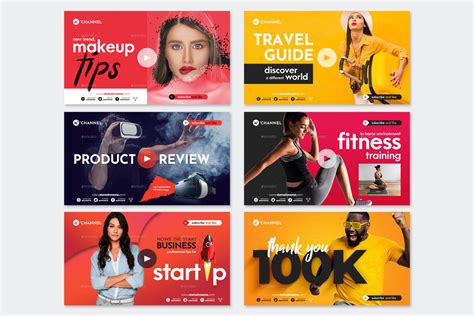 Multipurpose Youtube Thumbnail Templates Psd Design Template Place