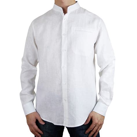 Chemise Col Mao En Lin