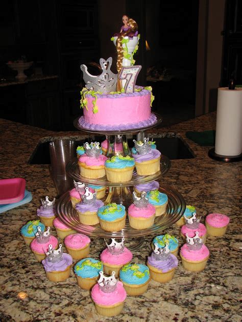 Decadent Designs: Rapunzel Princess Birthday Cake/Cupcakes